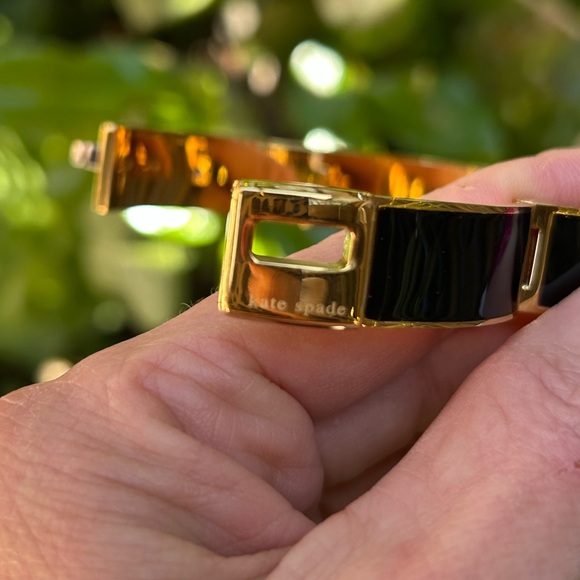 Kate Spade Gold and Black Modern Bangle Bracelet - Picture 3 of 4